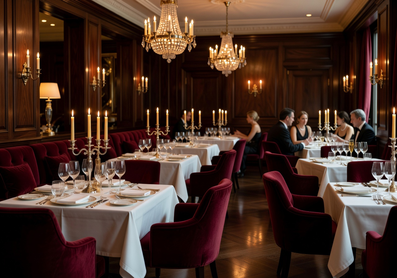 Fine dining restaurant interior